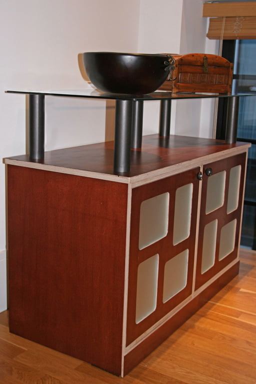 Sideboard - birch ply & glass