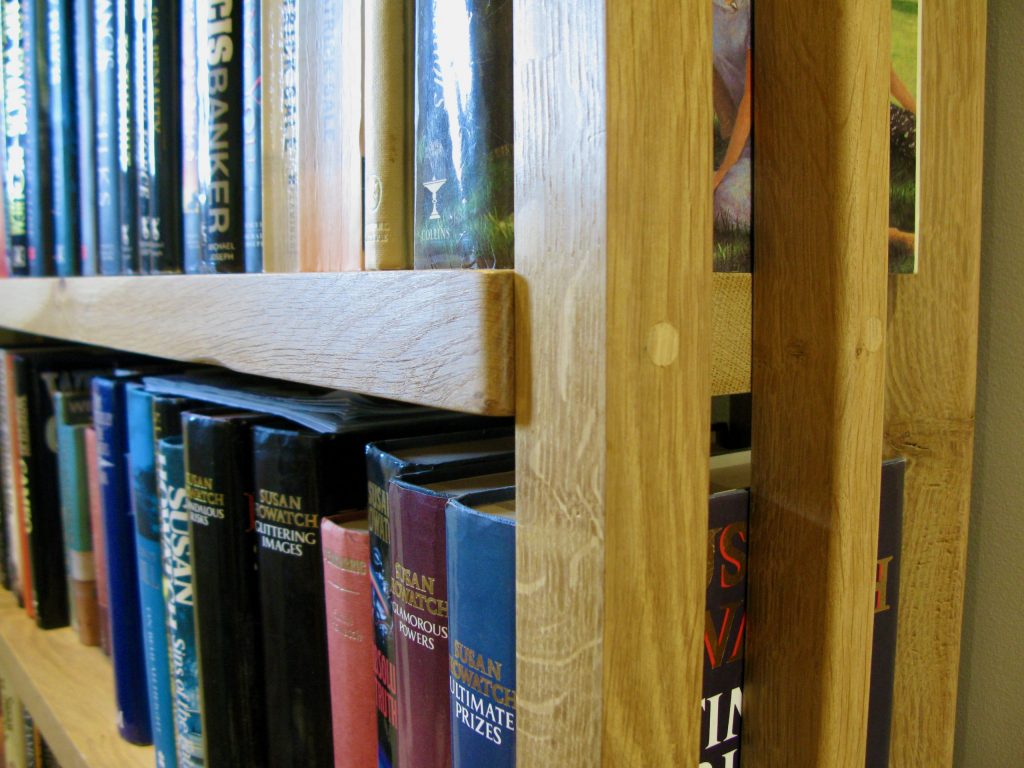 solid english oak bookcase