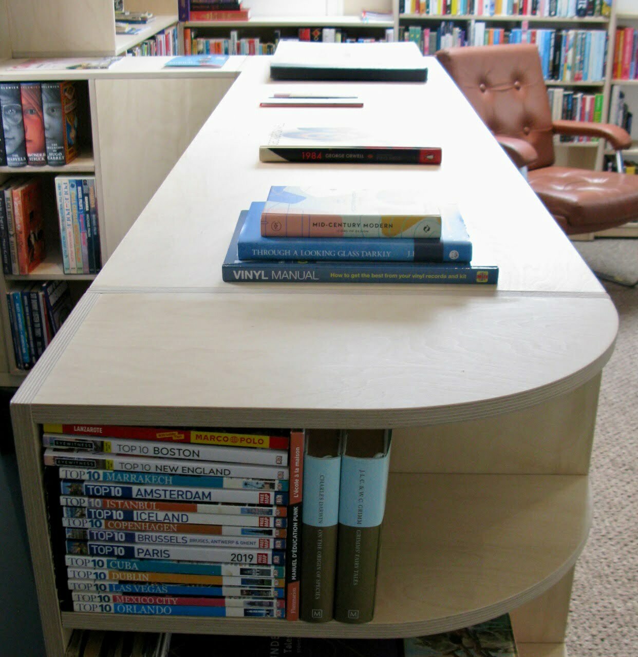 bannister bookcase birch ply