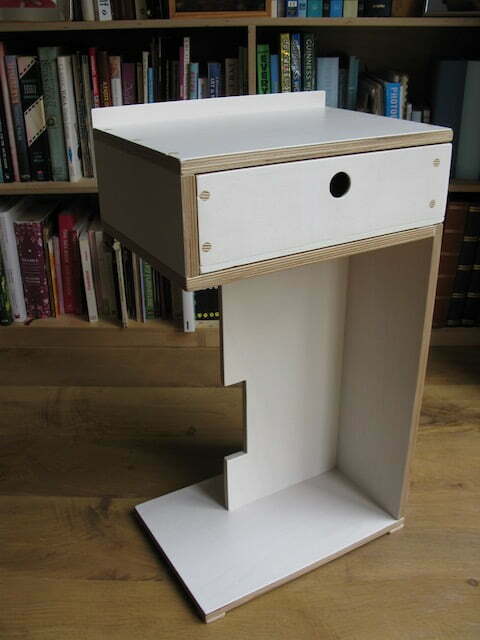 bedside table birch ply