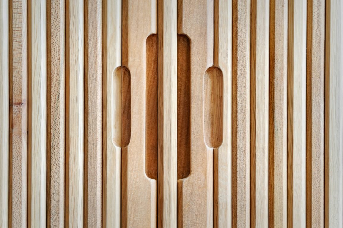 box-file cabinet in oak with tambour