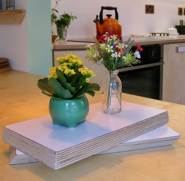 birch ply and formica kitchen