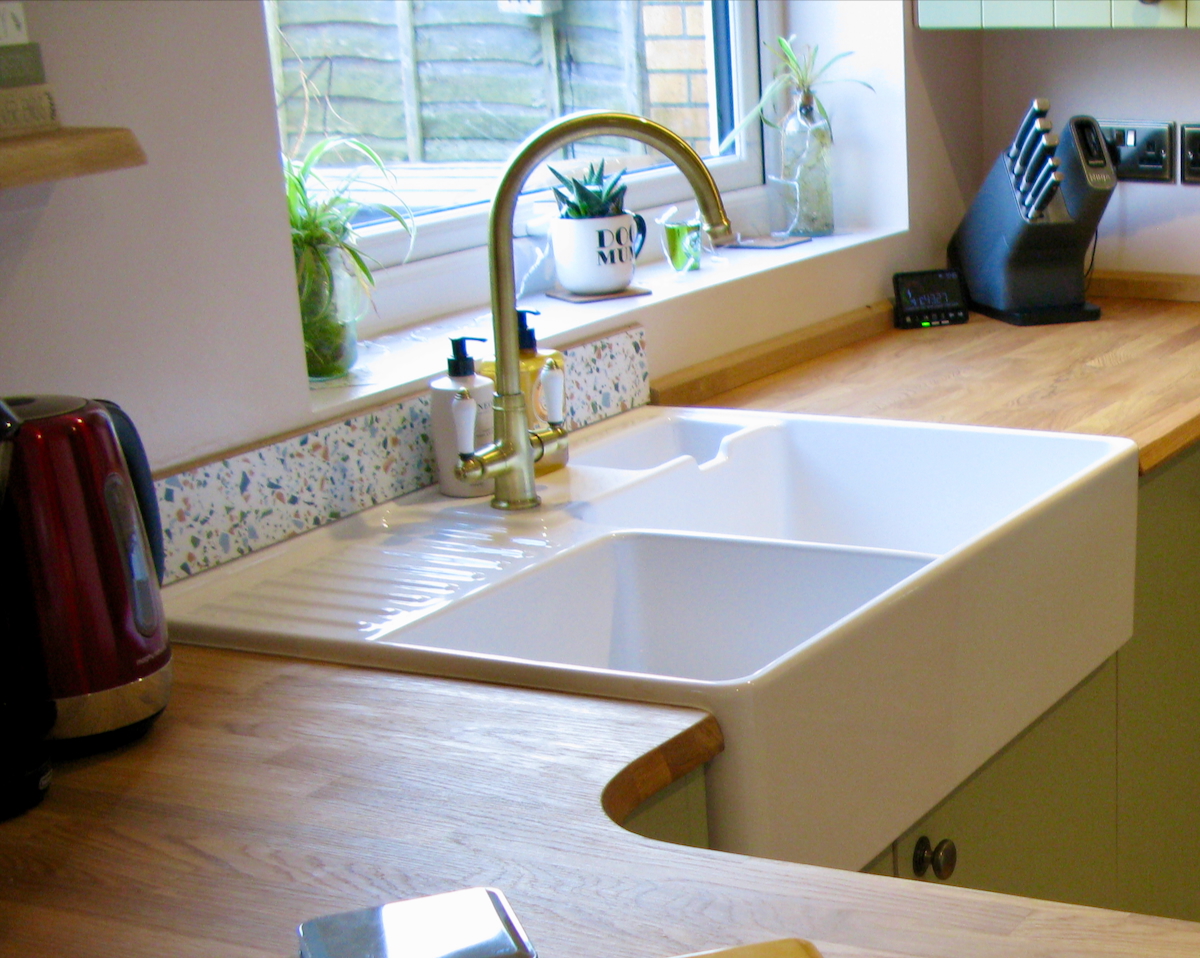 painted ply kitchen oak worktops