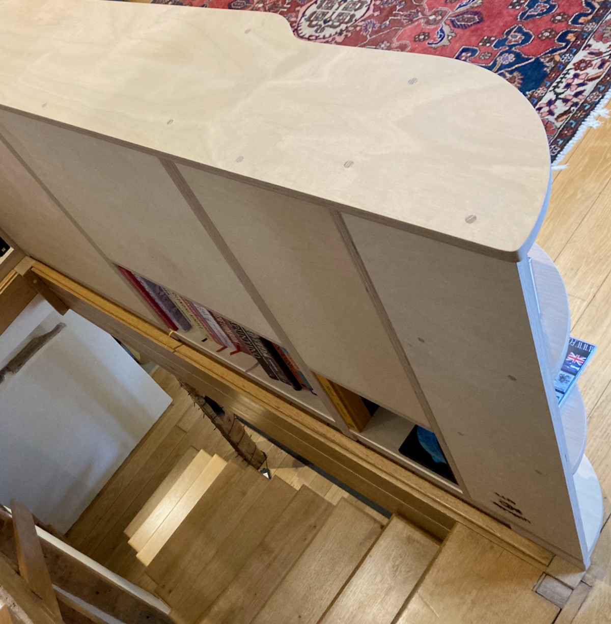 bannister bookcase birch ply