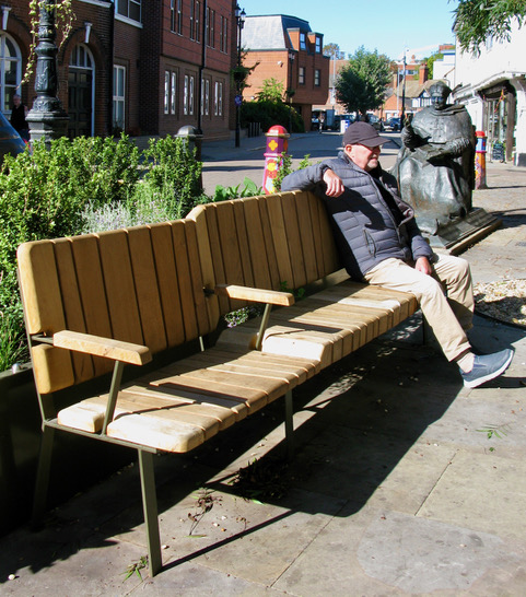 local oak public bench