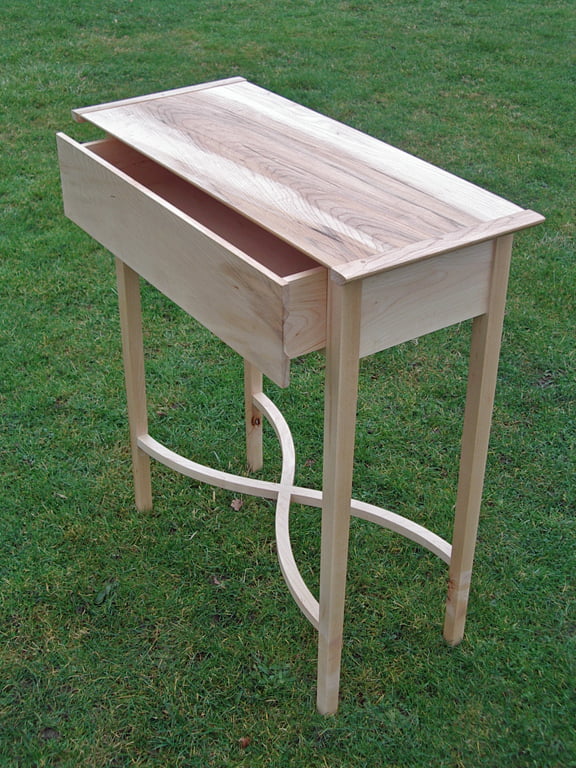 hall table – maple, with diabolo stretchers