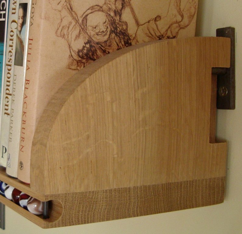see-saw oak bookshelf