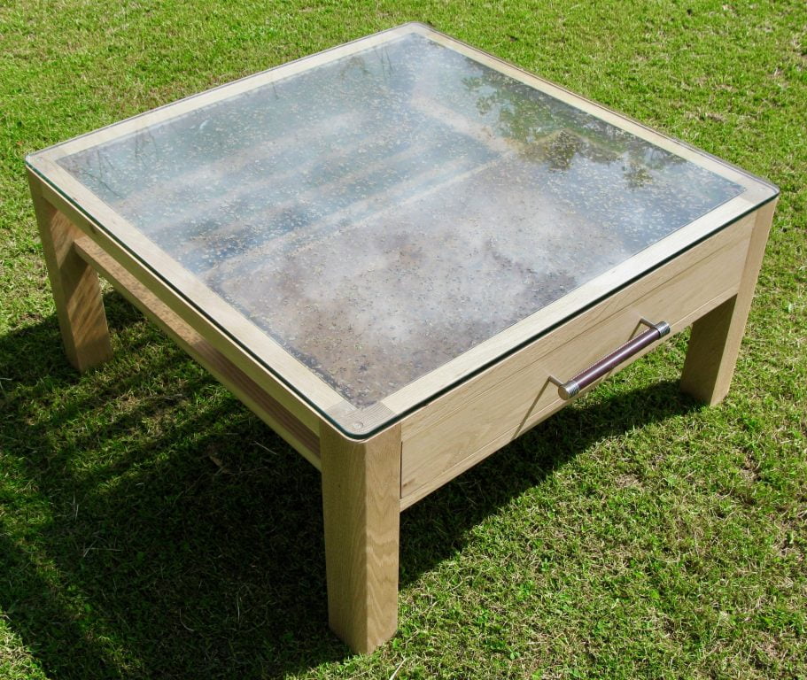 solid english oak coffee table