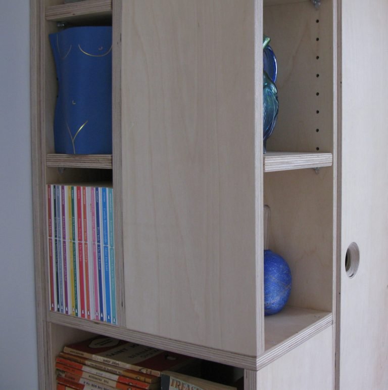 wardrobes, cupboards and shelves in birch ply