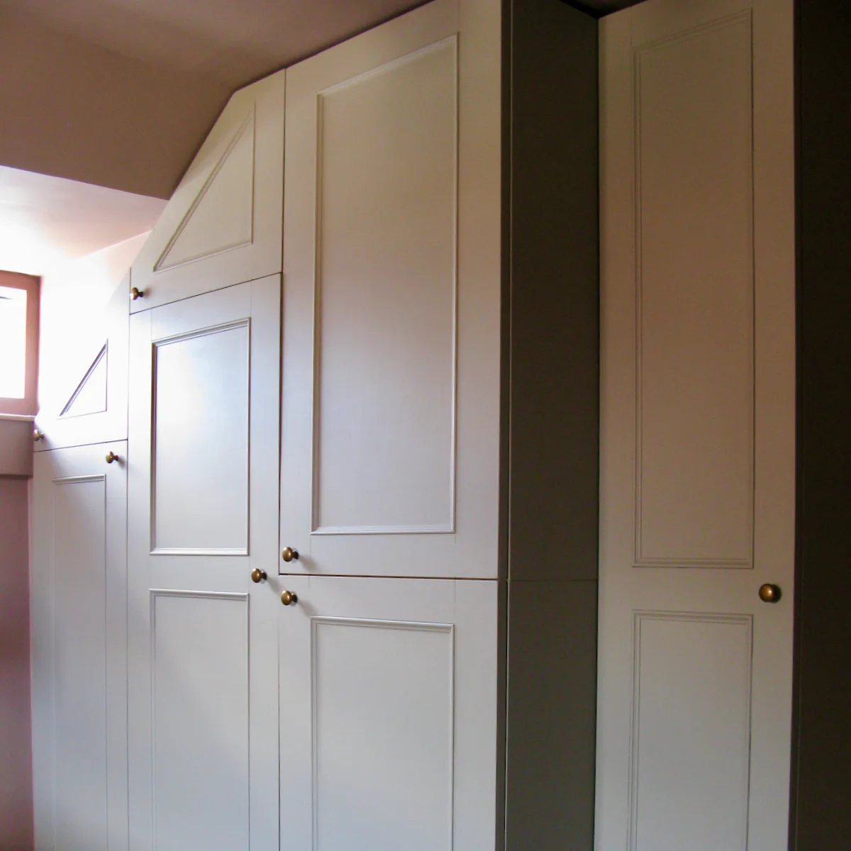 painted ply built-in wardrobes